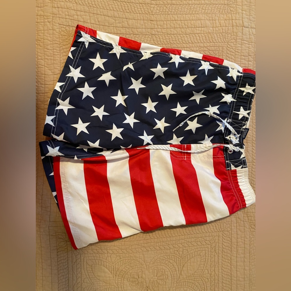 American Flag Swim Trunk